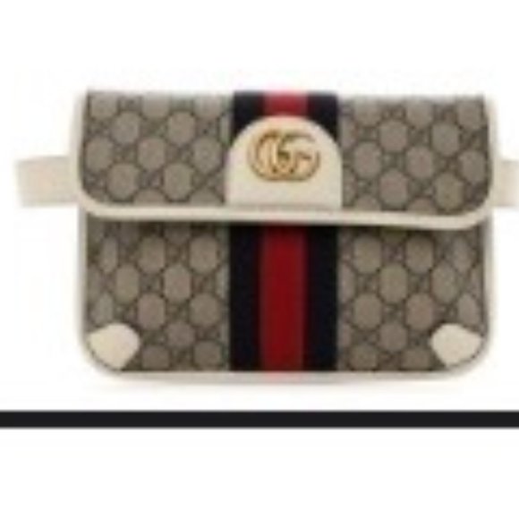 Gucci GG Supreme Monogram Web Small Ophidia Belt Bag NEW WITH DUST BAG - Picture 2 of 6